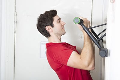 Door Pull Up Bar in Use by Male