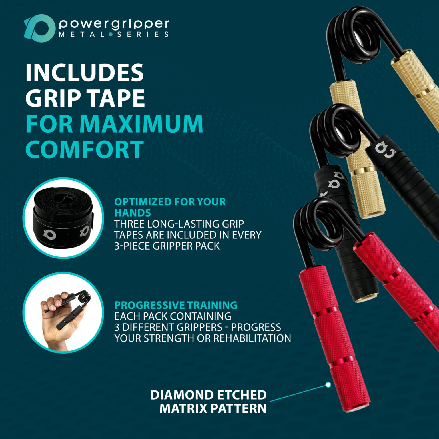 Metal Gripper 3 Pack (150lb, 200lb, 250lb) - Image 2